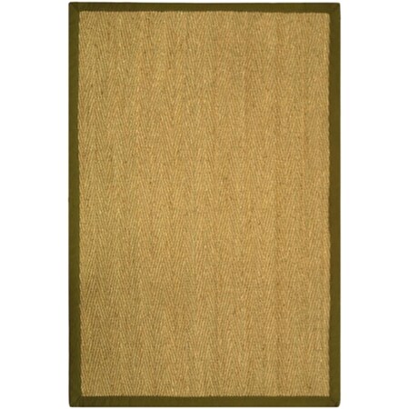 Safavieh Natural Fiber 4 ft. x 6 ft. Power Loomed Small Rectangle Rug - Natural-Olive NF115G-4